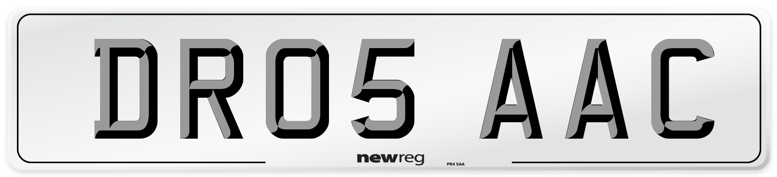 DR05 AAC Number Plate from New Reg